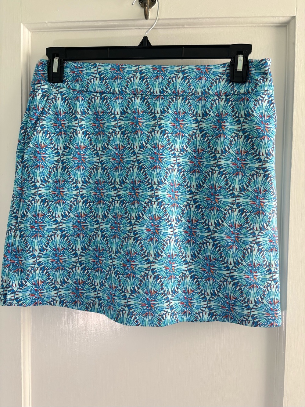 Vineyard Vines Turquoise Blue Floral Mini Skirt